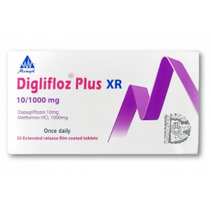 DIGLIFLOZ PLUS 10 / 1000 MG PLUS XR ( DAPAGLIFLOZIN / METFORMIN ) 30 EXTENDED-RELEASE FILM-COATED TABLETS
